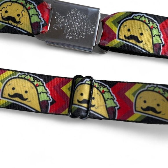 Buckle-Down Adjustable Belt Ford Mustang Buckle Taco Motif Design Seat Belt. - Picture 4 of 8